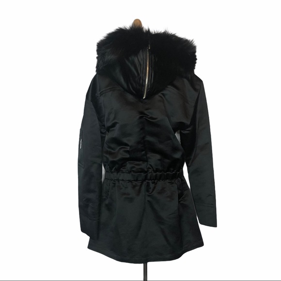 Last Chance Trilogy Black Fur Lined/Trim Hooded Parka Jacket - Picture 11 of 16